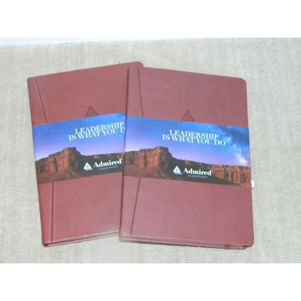 Hardcover Notebook Journal  Vegan Leather Cover‎  Brown Lined Pages Lot of 2
